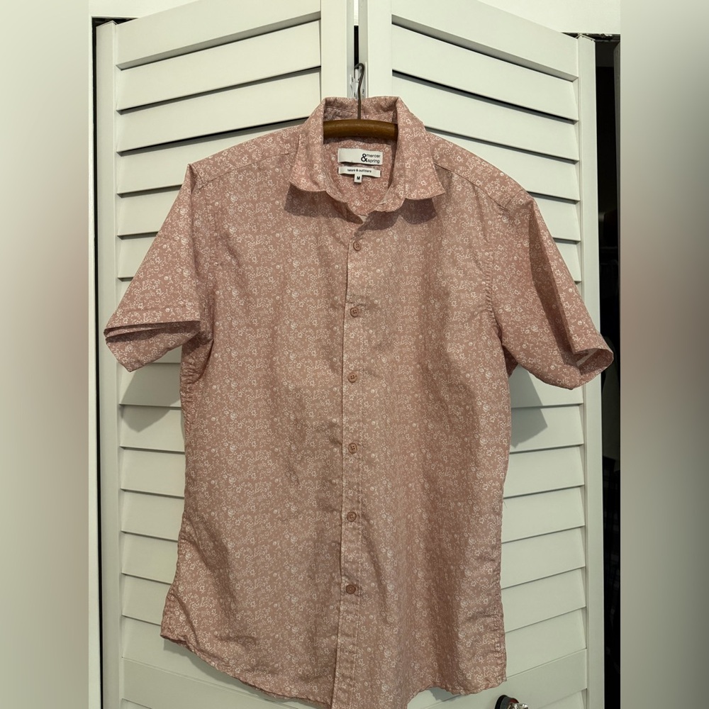 Goodfellow & Co Men's Light Pink Floral Shirt